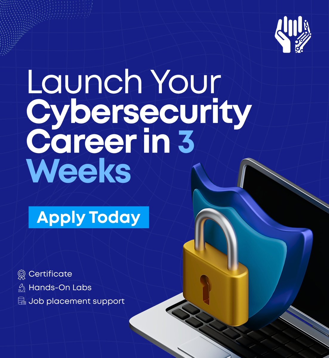 Techbotsexperts's tweet image. 🚀 Become a Cybersecurity Pro in just 3 weeks!
Certificate ✅ Labs ✅ Job support ✅
Don’t wait — Apply Today!
#Cybersecurity #TechJobs #LearnCybersecurity #CareerGrowth #CybersecurityTraining