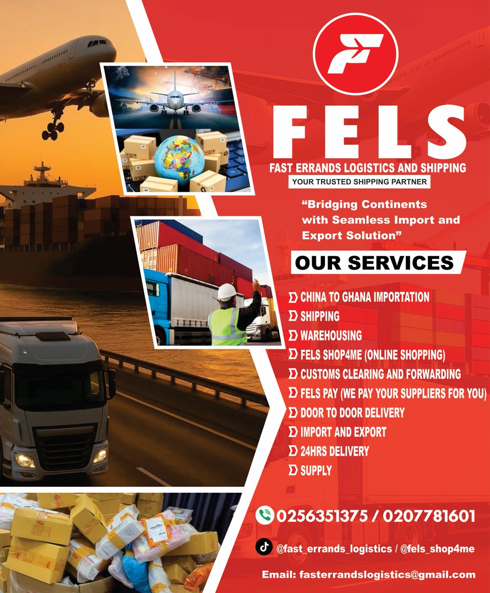 felghana233's tweet photo. Your trusted bridge to Chinese markets and around the globe. We don't just ship; we become your procurement and logistics partner. Our services include supplier payment, Online Shopping  Shipping, Customs clearance, professional warehousing, and a reliable 24hour delivery network https://t.co/LUjx7PXj4F