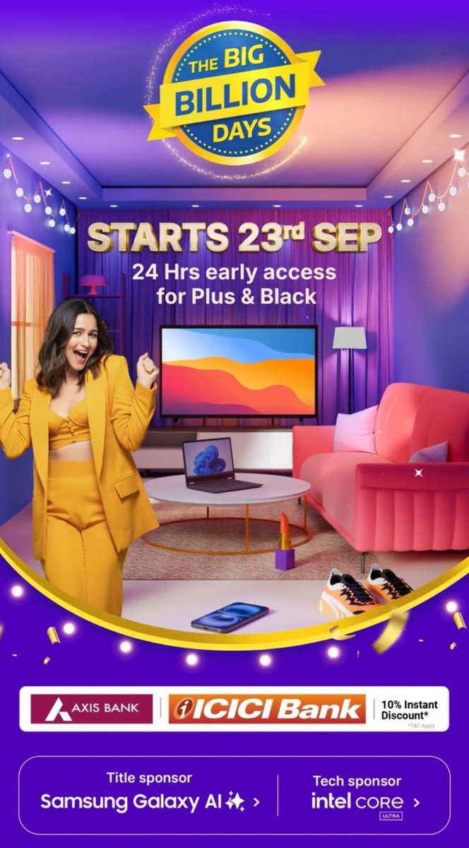 Breaking
Flipkart Big Billion Days 2025 start on September 23rd.
Share the news with your friends as well.