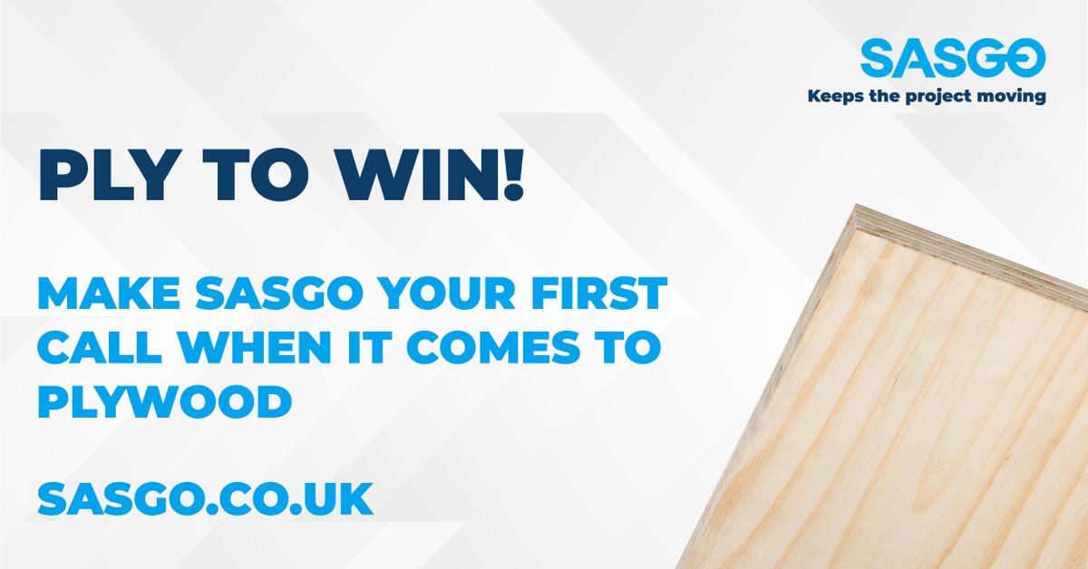 sasgoltd's tweet image. Are you looking to upgrade your #Plywood game? 

At SASGO, we stock flooring grade ply that is ready when you are. Our next-day and direct to site delivery options help to #KeepTheProjectMoving for our customers!

0330 053 2500
sales@sasgo.co.uk
sasgo.co.uk