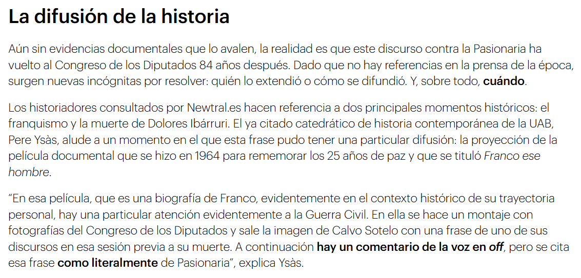Pero de qué vas, bitterkas. Lo primero, no hay evidencias históricas de que tal comentario se hiciese (la primera fuente q lo cita es un documental sobre Franco de 1964: newtral.es/espinosa-de-lo…). Y lo segundo, de lo único que hoy hay evidencias es de q os los rascáis a dos manos