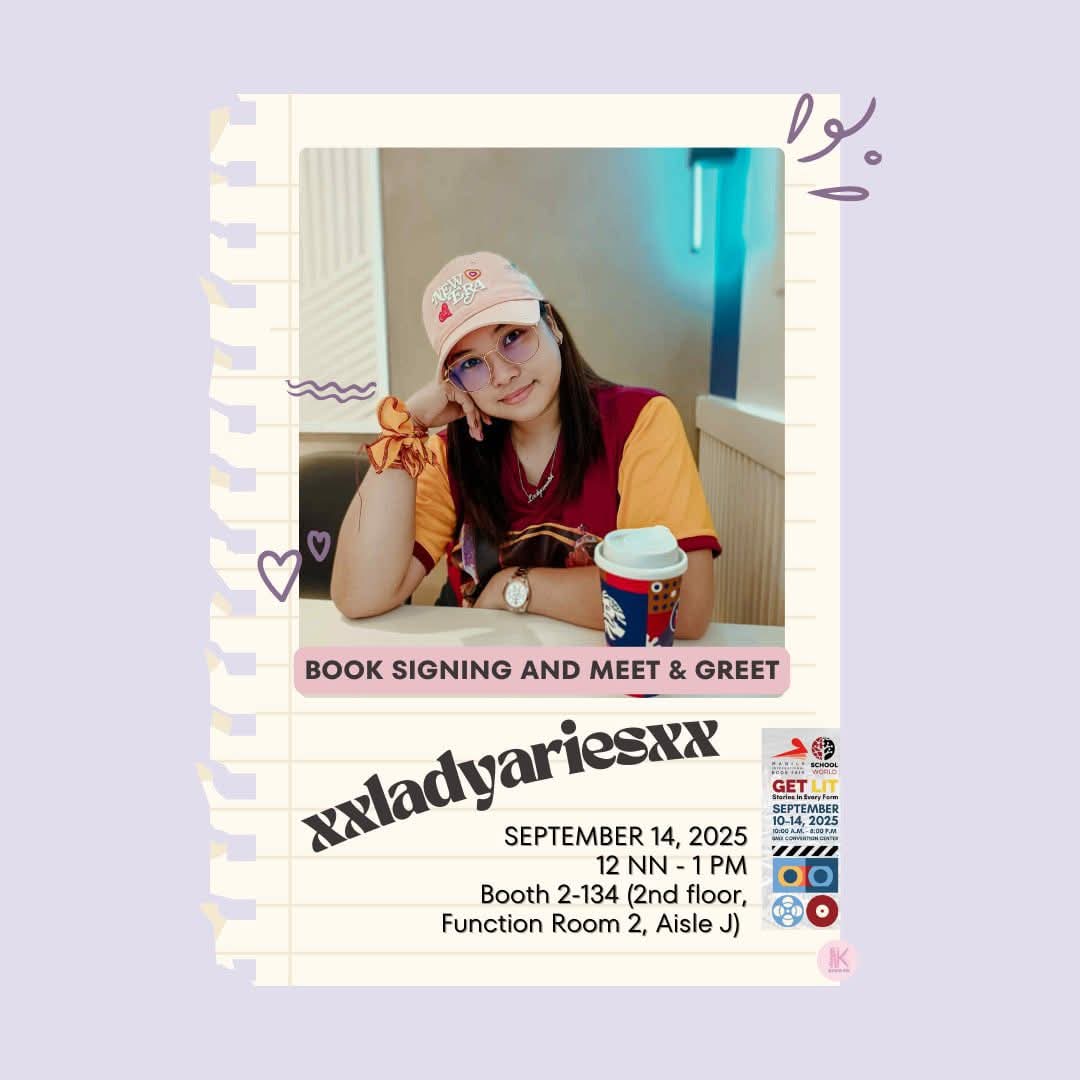 kpubph's tweet photo. Book launch and Book signing with 𝑥𝑥𝑙𝑎𝑑𝑦𝑎𝑟𝑖𝑒𝑠𝑥𝑥 ♡

#MIBF2025
SMX Convention Center
Booth 2-134 (2nd floor, Function Room 2, Aisle J)
September 14 (Sunday)
12:00 - 1:00 PM

See you! 💜

#KPubPHatMIBF #GetLitatMIBF #StoriesInEveryForm https://t.co/hhd4ed8dNh