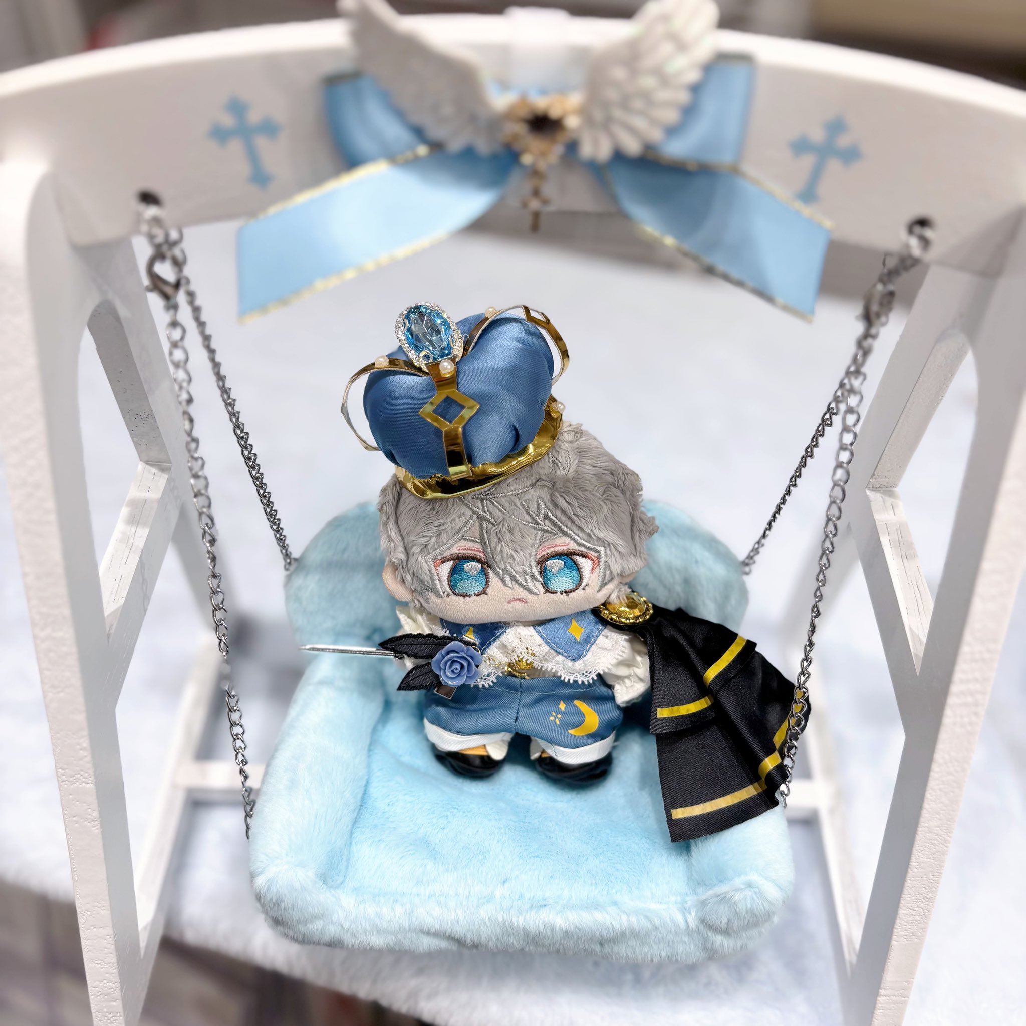 青い王冠の猫ぬいぐるみ 約30cm グッズ-ぬいぐるみ】呪術廻戦 第2期 withCATアイマスク付き
