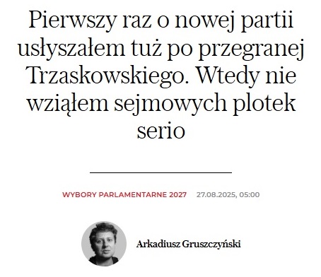 Krążą plotki o nowej liberalnej partii Rafała Trzaskowskiego, Barbary Nowackiej, Joanny Muchy i... Agnieszki Dziemianowicz-Bąk. Ma to być "ugrupowanie, które nie będzie socjalne gospodarczo. Partia na wzór Nowoczesnej".