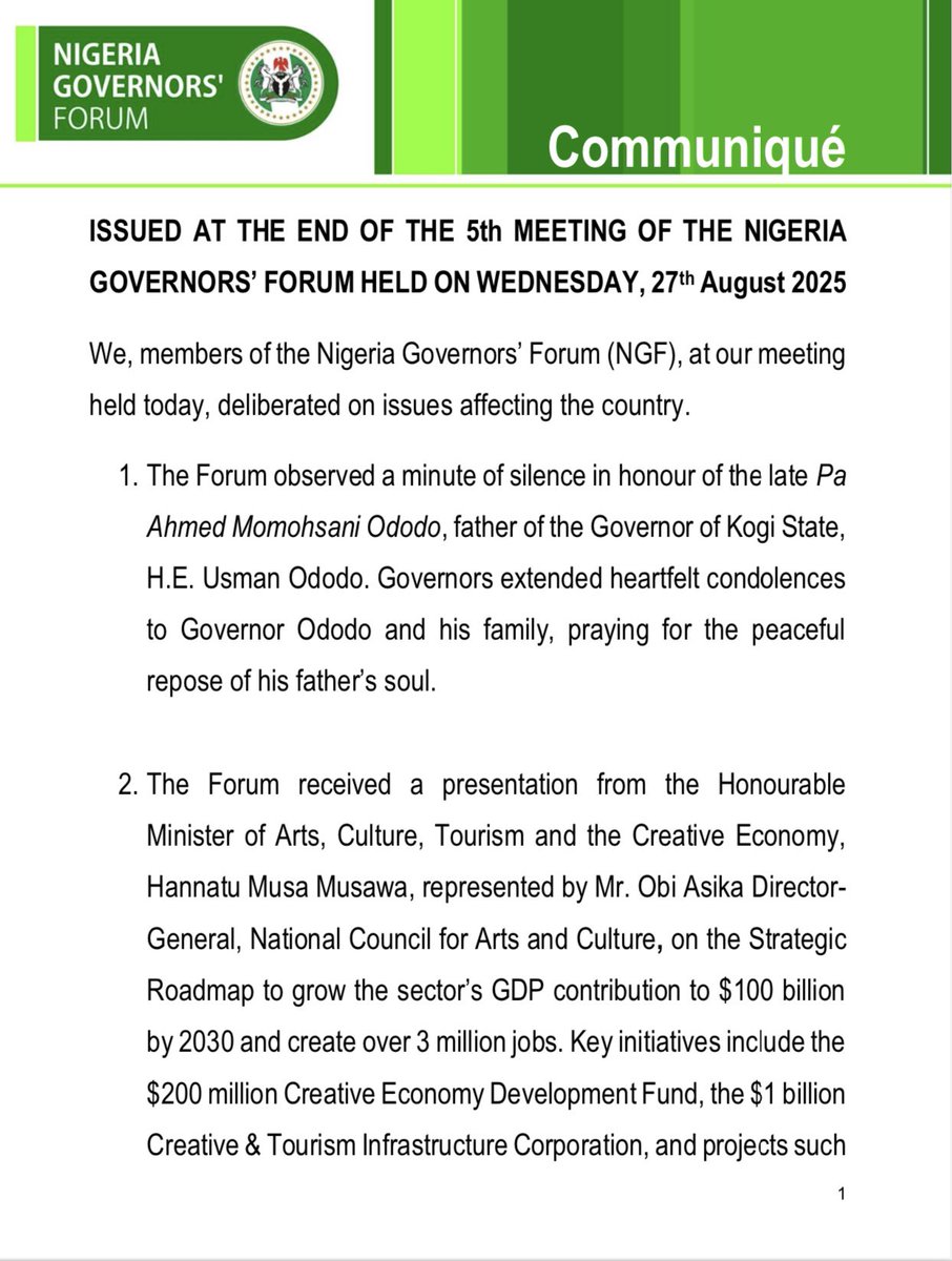 Nigeria Governors' Forum tweet media