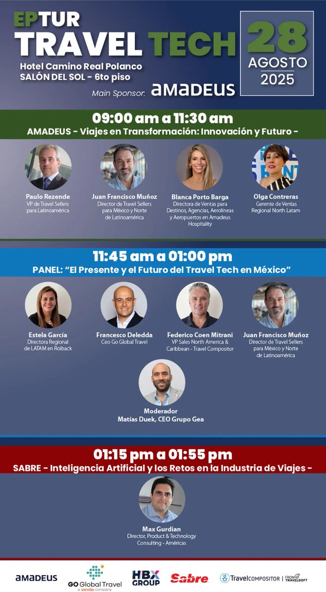 ¿Nos vemos hoy en #EPTUR?

Nuestro compañero Federico Coen estará compartiendo su visión sobre el presente y el futuro del travel tech en México, en esta primera edición de EPTUR Travel Tech.

¡No puedes perdértelo!

🕓11:45am – 01:00pm
📍 Hotel Camino Real Polanco, CDMX