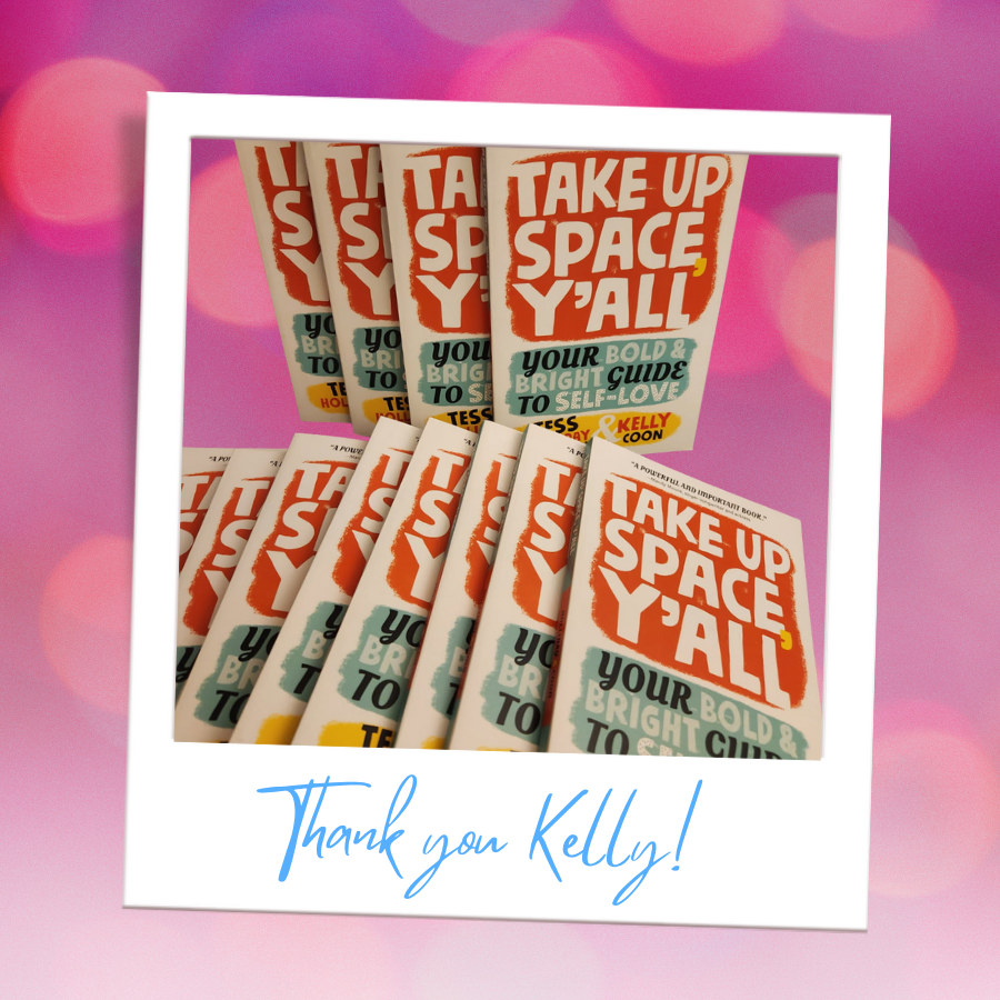 Huge thank you to #KellyCoon for donating copies of her new book – “Take Up Space Y’all: Your Bold  &amp; Bright Guide to Self-Love,” to the girls in our summer program. Stories shape minds, &amp; these books will spark #confidence, #curiosity, &amp; #courage. #deeplygrateful