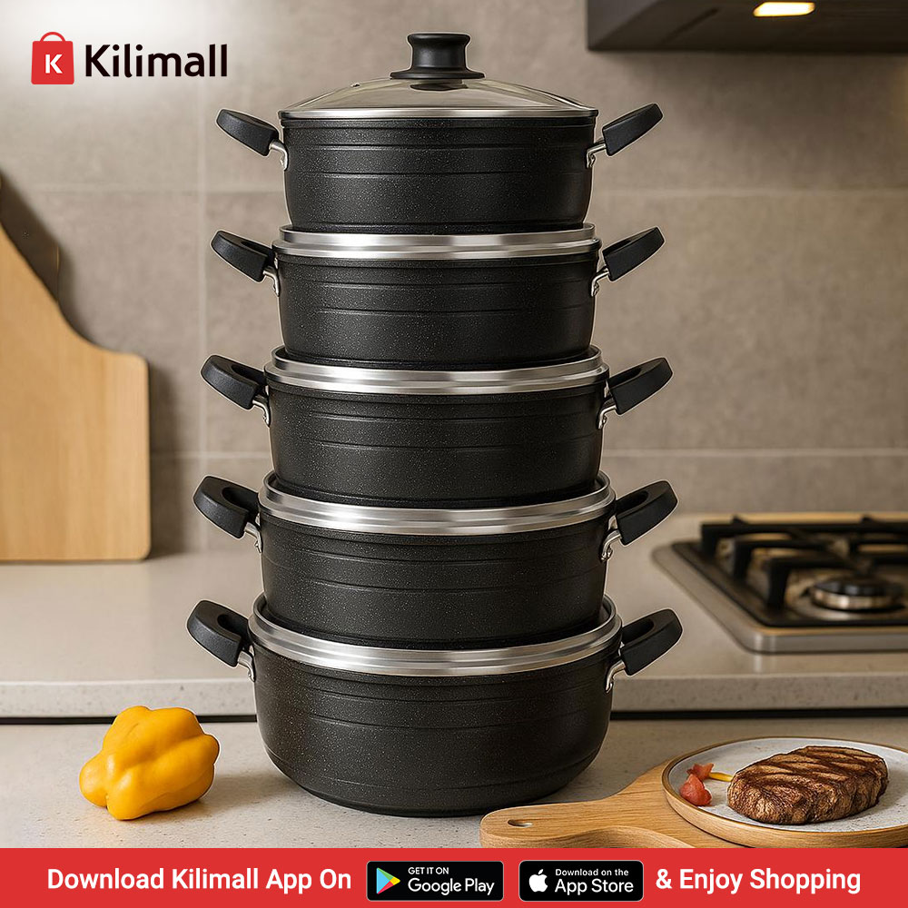 Kilimall's tweet image. Kwa nini hauna non stick?🥲Kama ni bei tumekupunguzia hadi 4k for quality 10pcs Jamespot set! Nyakua yako hapa&amp;gt;&amp;gt; k.kili.co/1ip67 💃
#Kilimall #offer #Nonstickcookware #Jamespot #qualitynonstickset #discounts