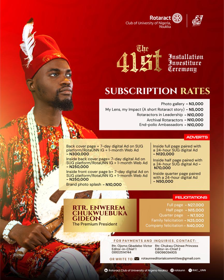 Rotaract Club of UNN tweet media