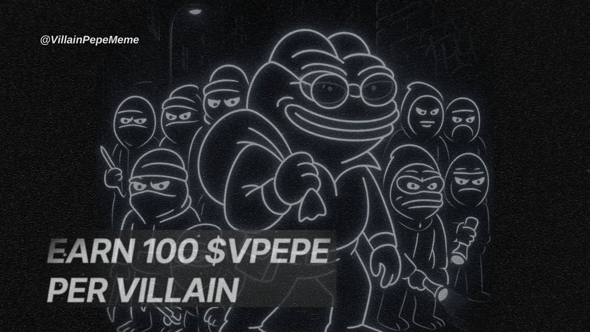 Earn 100 $VPEPE for every agent you recruit. Open the bot grab your link and send it. More invites more loot more power. Climb the board stack rewards flood the streets with green. Tonight we farm tomorrow we reign. 

Join now 🔽
t.me/villainpepe_bot

#VillainPepe #Crypto #TON