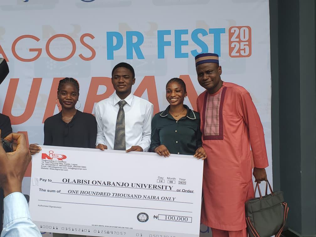 Congratulations to our outstanding President and PRO of NAOSS OOU for emerging winners at the Lagos NIPR pitch contest! 🎉 

Your excellence makes us proud!