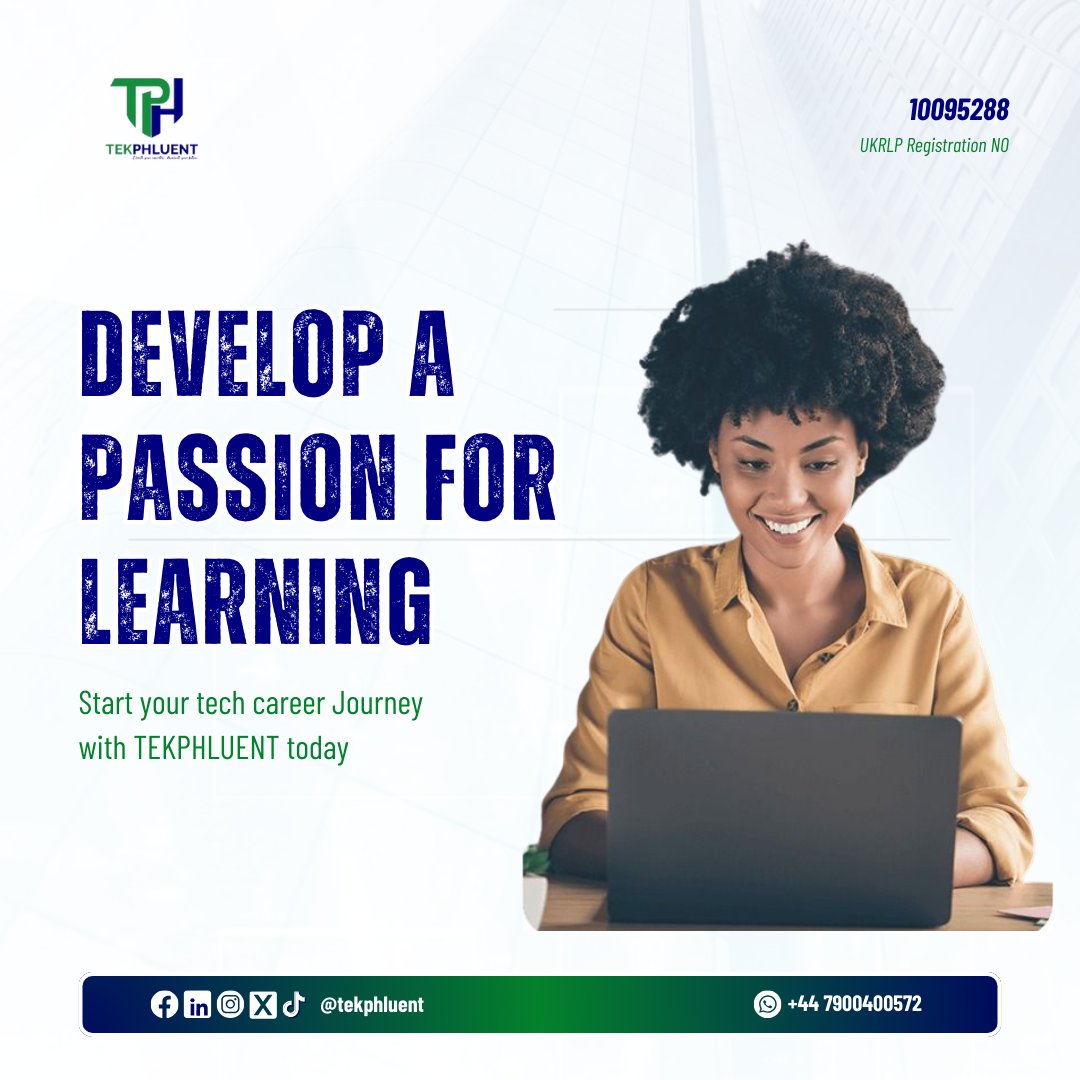 Passion + Learning = Growth 🚀
Your tech career starts with one step. Begin your journey today with Tekphluent. 💻✨

#TechCareers #FutureInTech