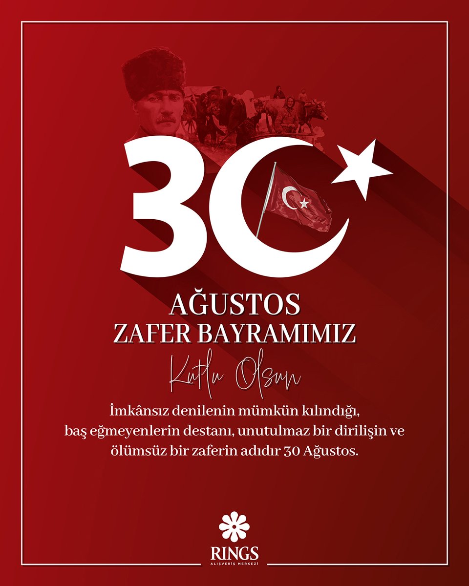 ringsavm's tweet photo. İmkânsız denilenin mümkün kılındığı, baş eğmeyenlerin destanı, unutulmaz bir dirilişin ve ölümsüz bir zaferin adıdır 30 Ağustos.

30 Ağustos Zafer Bayramımız kutlu olsun! https://t.co/QW6ISqGC1D