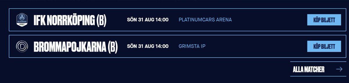 Krishan Åhlén (@krishanahlen) on Twitter photo Upp med bajen hemma här också samt redovisa antal sålda <a href="/DIF_Fotboll/">Djurgården Fotboll</a>
Lättare för folk även att hitta vart man köper biljett istället för att runda halva internet. Upp med bajen hemma här också samt redovisa antal sålda <a href="/DIF_Fotboll/">Djurgården Fotboll</a>
Lättare för folk även att hitta vart man köper biljett istället för att runda halva internet.