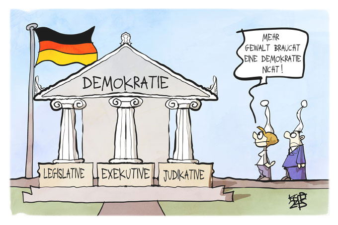 RHIB28's tweet photo. NRW-#Kommunalwahlen - eine Blaupause für die schleichende Unter- und Aushöhlung der Demokratie?
Die neudeutsche "#Verfassungsjustiz", die bereits zu #Coronas-Zeiten "hervorragende AUßERPARLAMENTARISCHE" Arbeit mit dem "Ermächtigungsgesetz" #Infektionsschutzgesetz geleistet hat, stranguliert SYSTEMATISCH die #Demokratie, unser Grundgesetz, die Gewaltenteilung, indem sie, - an den PARLAMENTEN vorbei (!) -, vom Souverän gewählte Volksvertreter als "#Demokratiefeinde" brandmarkt, und mittels machtpolitisch genehmer Gutachten des #Verfassungsschutz|es von der Wahl eines politischen Amtes ausschließt!
Früher hießen sie "Volksfeinde", "Feinde des Sozialismus" usw.
#NRW, Kommunalwahlen 14.09.2025, scheint erst der Anfang zu sein, eine Blaupause für alle folgenden Wahlen?! @JoachimPaul_AfD @Alice_Weidel
----------
Quelle Karikatur (nichtkommerzielle Nutzung frei)
https://t.co/AvcQZybsS3