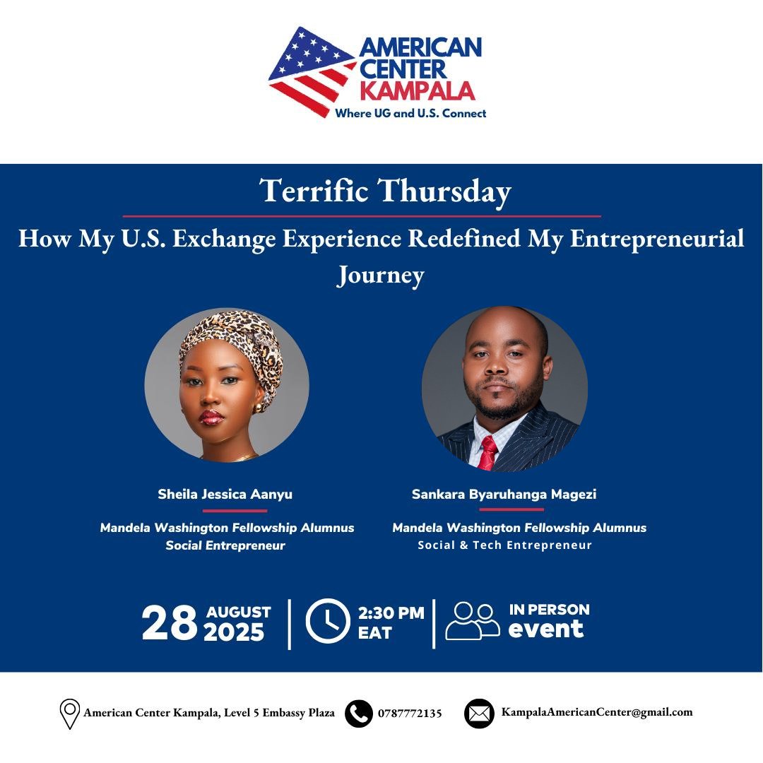 LATER TODAY: A story of how <a href="/WashFellowship/">MandelaWshFellowship</a> redefined my entrepreneurial journey. From business leadership <a href="/unevadareno/">University of Nevada, Reno</a>, to Professional Dev <a href="/impacthub/">Impact Hub Network</a> to Mentorship <a href="/NevadaSBDC/">Nevada SBDC</a>  to  global visibility <a href="/VOANews/">Voice of America</a>.

Today at #AmericanCenterKampala