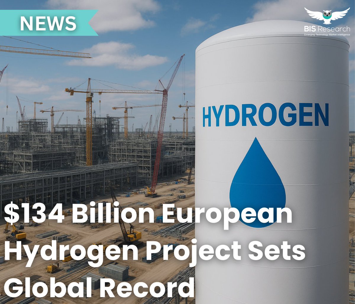 Europe initiated a $134 billion #GreenHydrogen megaproject the world’s largest, accelerating energy transition industrial decarbonization &amp; positioning Europe as a global leader in renewable #hydrogen infrastructure.

#Economy #CleanEnergy #SustainableFuture #NetZero #energynews