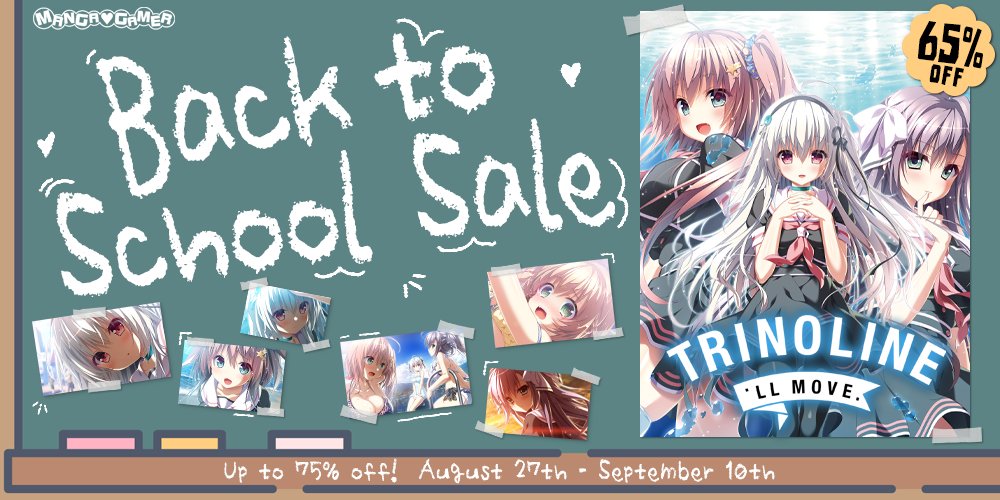 Have you ever wanted to hook up with a robot that was the spitting image of your little sister? Now you can in Trinoline, now 65% off until September 10th!🤖

💙MG: mangagamer.com/r18/detail.php…
⚙Steam: store.steampowered.com/app/965010/Tri…