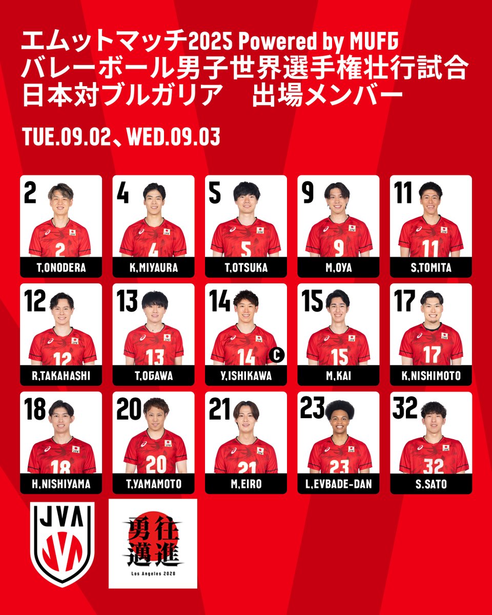 【最終値下げ】2025バレーボール男子日本代表 🏐━━━━━━━━🇯🇵 男子日本代表 ネーションズリーグ