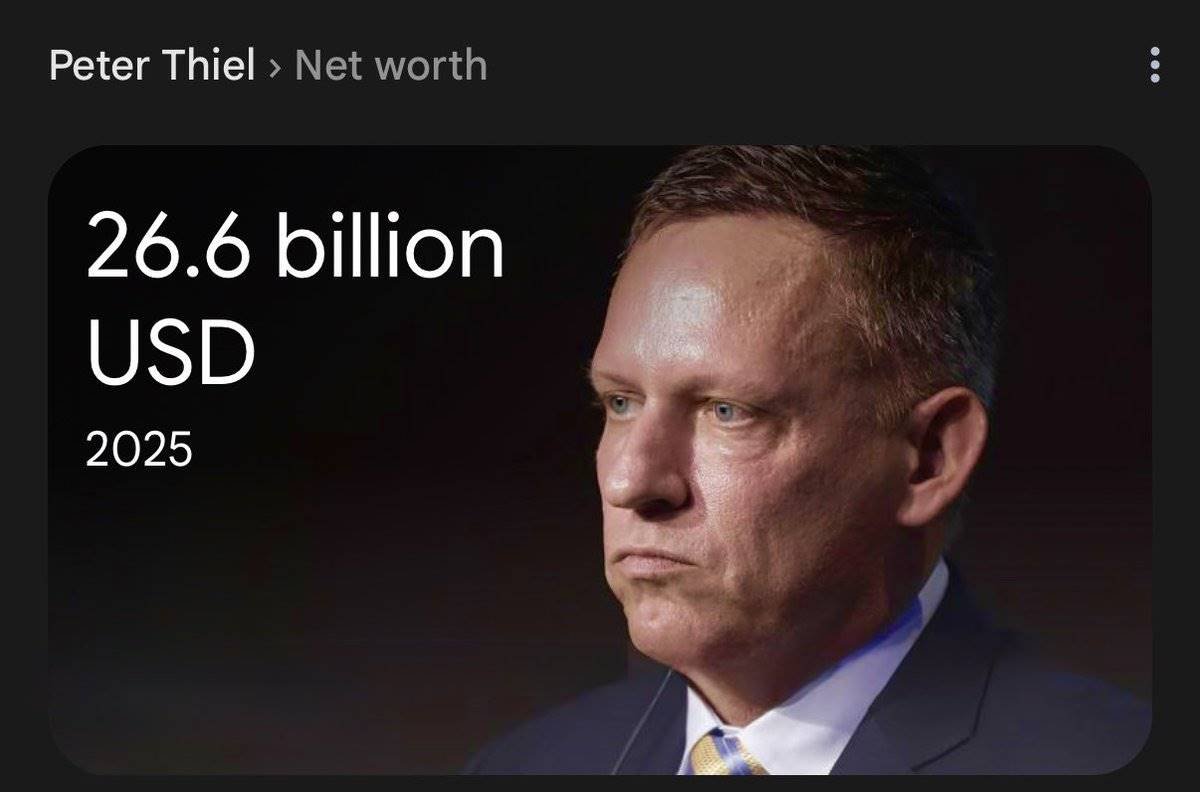 1/
ピーター・ティール。

暗号資産で25億ドルの利益、Facebookでは2,000倍リターン

そしてDATs／IPOブームの今、BMNR、ETHZilla、Bullishへの多額の出資

でも彼の凄さは「投資の腕」だけじゃありません

逆張り・ネットワーク・国家接続、
この3つで富と権力を築き上げた物語をたどります👇