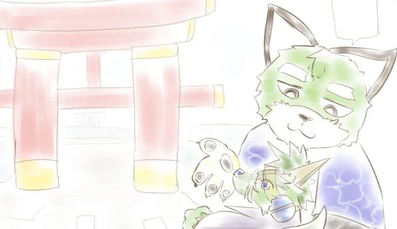 Ray Jiang〜関けもI-19〜 (@ray_sitephi) on Twitter photo 【進捗】おいらと神社に行きましょう!
#りきゅー展 
#挨拶から世界が広がる 【進捗】おいらと神社に行きましょう!
#りきゅー展 
#挨拶から世界が広がる
