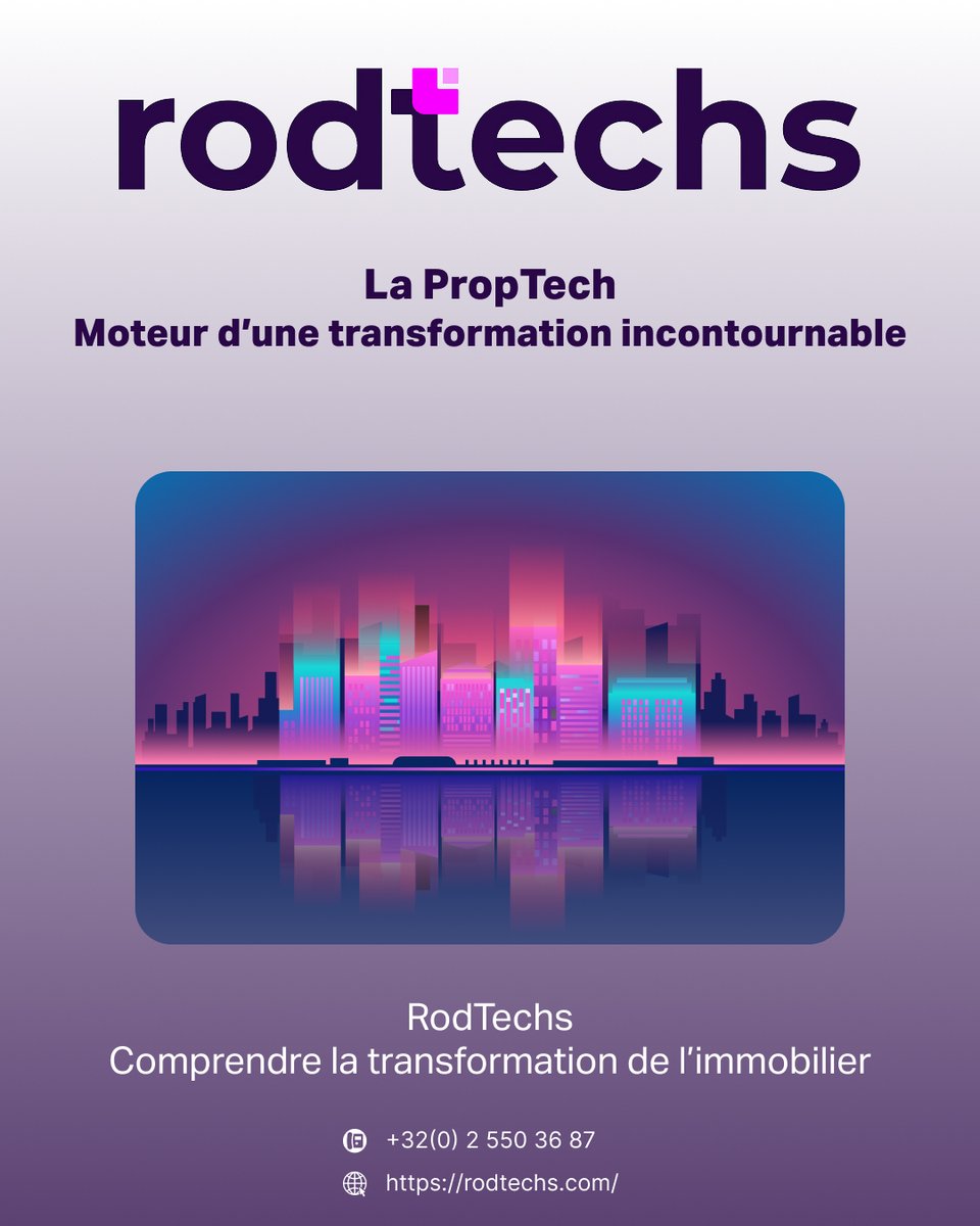 RodTechs_'s tweet image. 🌍 Immobilier : obligé de se réinventer pour être plus efficace, transparent, durable et centré sur l’utilisateur

🚀 La PropTech, c’est une transformation pas à pas de l&apos;ensemble du secteur

#RodTechs #PropTech #InnovationImmo #SmartBuilding  #ConstructionVerte #Digitalisation