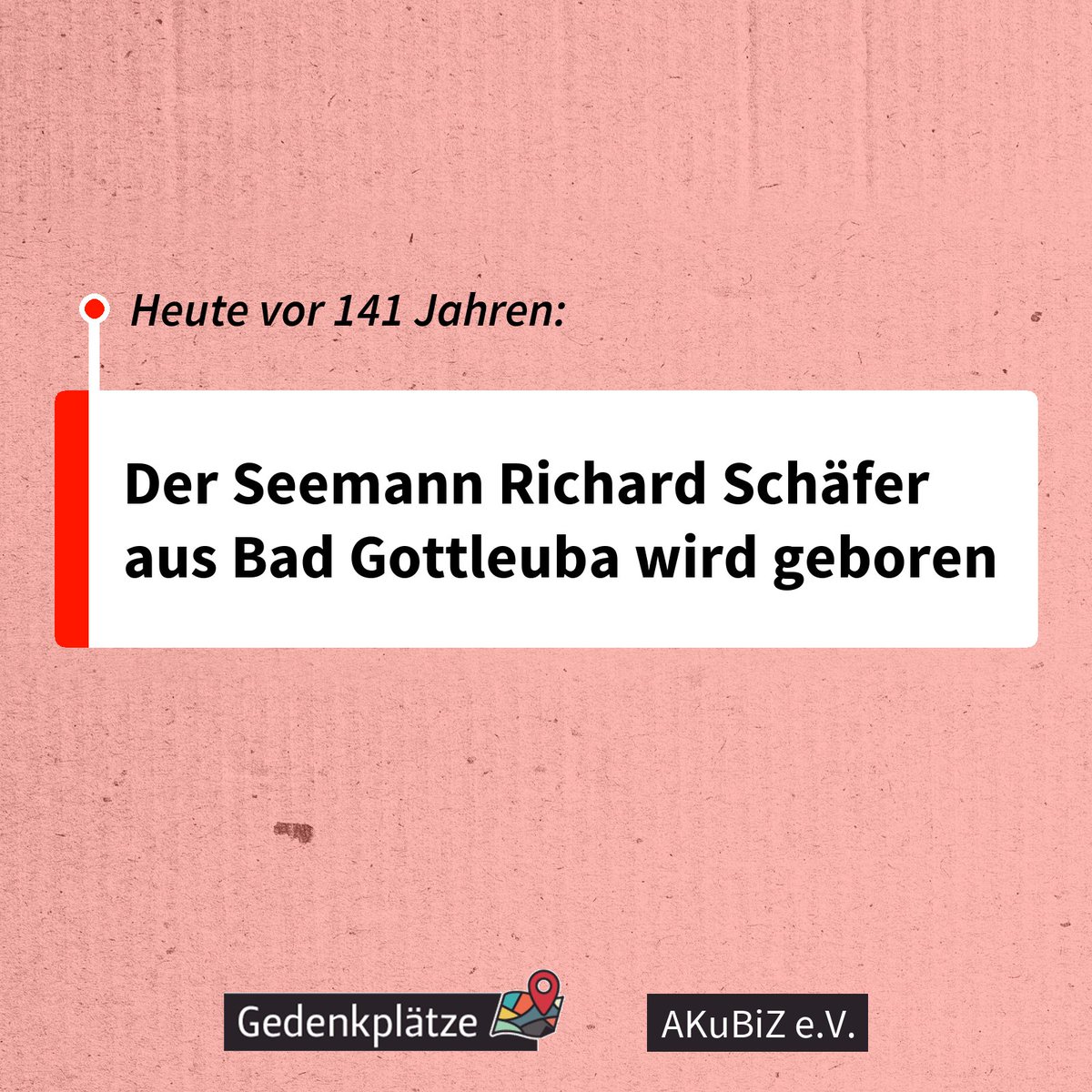 #OTD vor 141 Jahren: Der Seemann Richard Schäfer aus Bad Gottleuba wird geboren gedenkplaetze.info/biografien/ric…