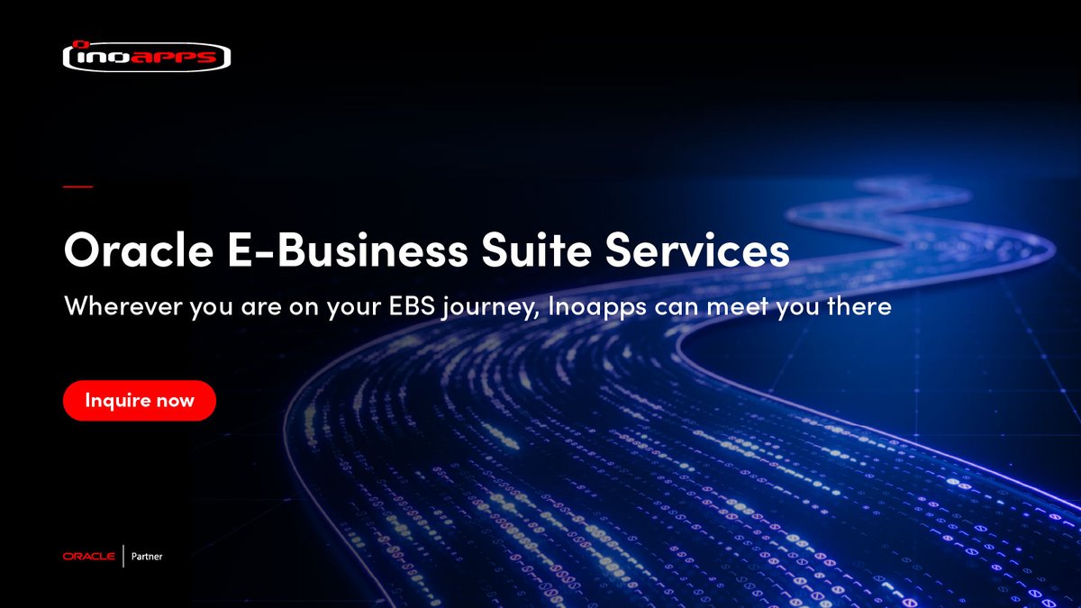 Running Oracle E-Business Suite? Inoapps helps you get the most from your investment — whether you're optimizing, upgrading, or planning your move to the cloud. Explore how our expert services keep your EBS environment secure, efficient, and future-ready: ow.ly/MjHx50WMHoo