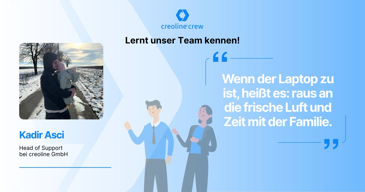 🚀 Lernt Kadir kennen – Head of Support bei creoline!
Kadir leitet unser Support-Team und sorgt dafür, dass unsere Kunden schnelle, kompetente und nachhaltige Lösungen erhalten. Er entwickelt Prozesse, fördert den Wissensaustausch im Team und stellt sicher, dass wir sowohl