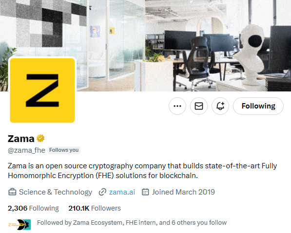 We’re truly glad to receive recognition and support from Zama 🙏

Fully Homomorphic Encryption (FHE) holds unparalleled power in addressing global privacy and security challenges.

Together with Zama, we are moving forward to build the world’s first privacy-protecting Swap.