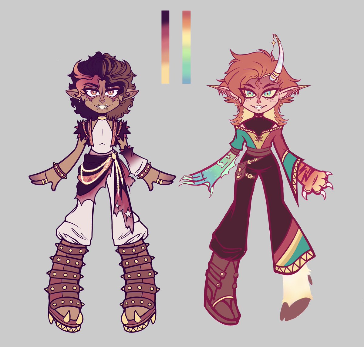 RayIridescent's tweet image. hey look, it’s concepts of julius and vir
evil hehe cat.png 
they aren’t final, but i’m down to answer any questions about them and the designs 👀