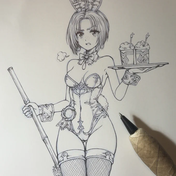 Skeb作業中