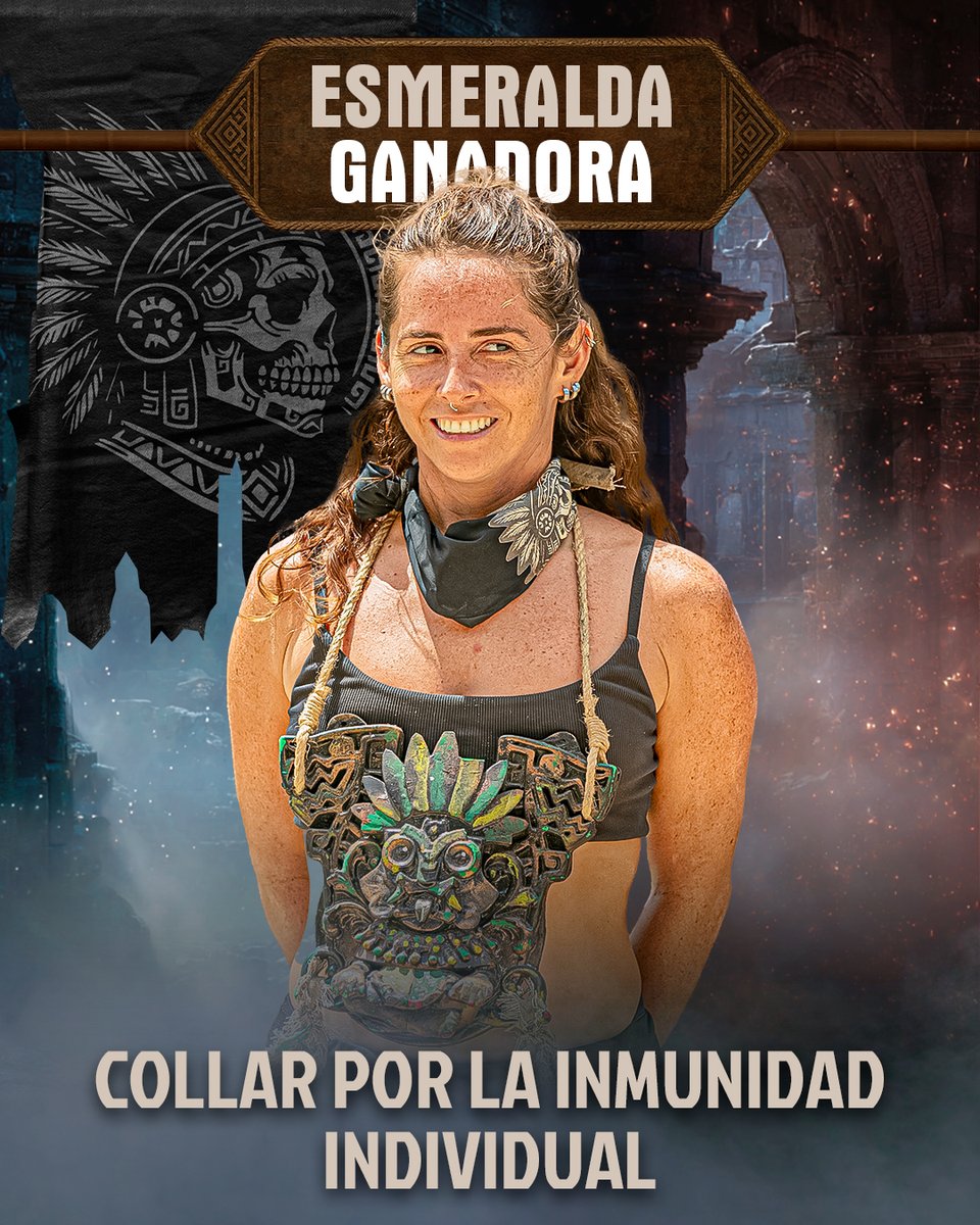 ¡Felicidades, Esmeralda! Nuestra única mujer en la competencia obtiene su sexto collar de Inmunidad. 🙌🏼🤩🗿📿 #ConcejoTribalSurvivor

#SurvivorMéxico Semana Final a las 7:30 p.m. y GRAN FINAL domingo a las 8:00 p.m. por @aztecauno