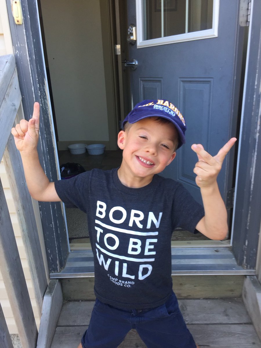 This kid is super excited about the upcoming ⁦<a href="/MOBHockey/">McMurray Oil Barons</a>⁩ season, like every year!