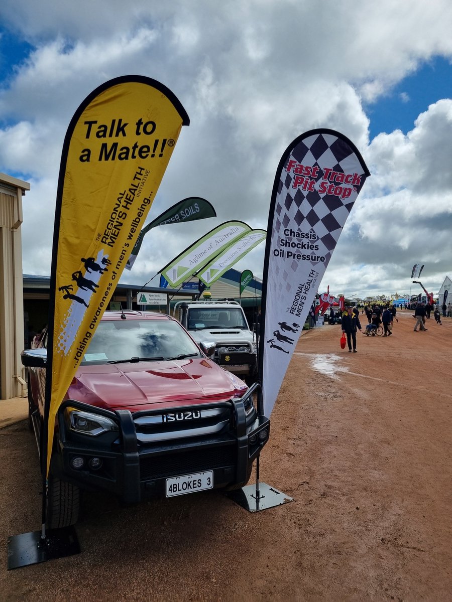 Day 2 of <a href="/DowerinFieldDay/">Dowerin Machinery Field Days</a> Fast Track Pit Stop health checks. #talktoamate