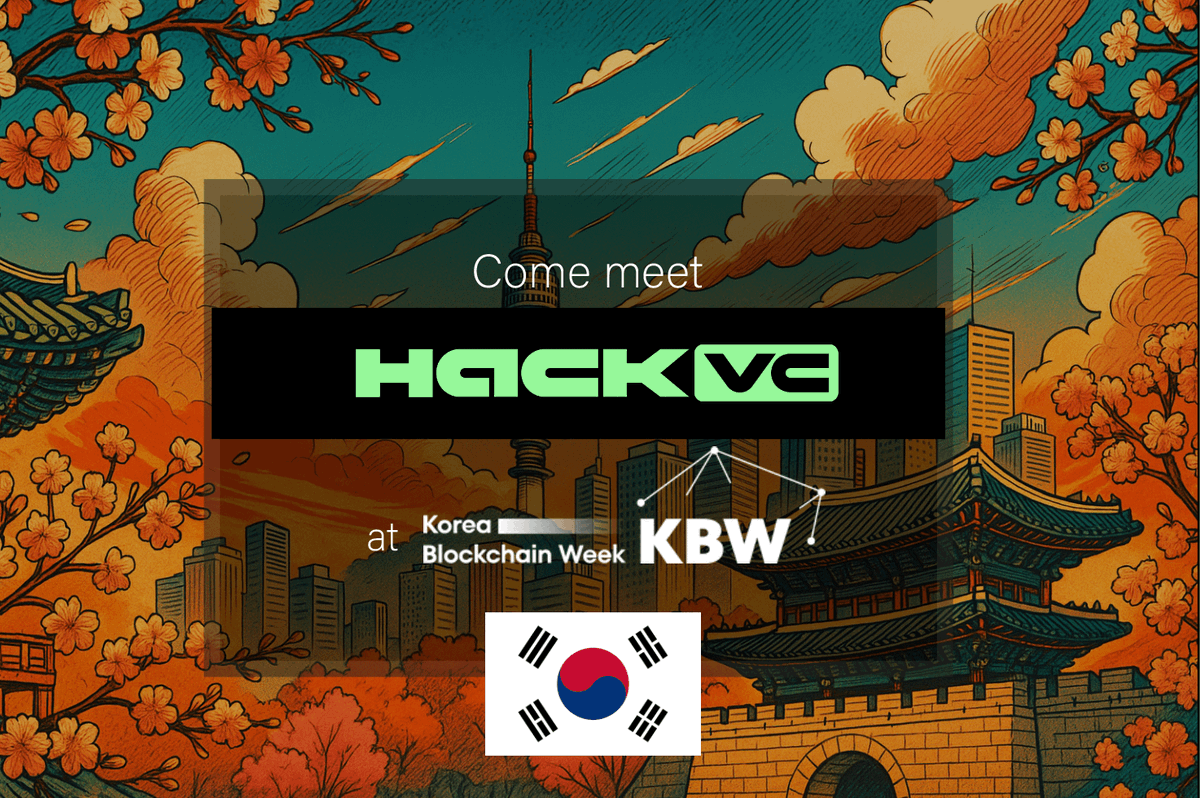 1/ @Hack_VC is about to make a splash in Seoul 🇰🇷 Sept 22–25. Nonstop event activations, founder lunches, late nights &amp; early mornings.

<a href="/0xRodney/">rodney()</a>, <a href="/hsinjuchuang/">Hsin-Ju | Hack VC ⏩ KBW</a>, and <a href="/herbiefu/">HBF</a> from the Hack VC team will be on the ground. If you plan to attend KBW and want to jam, ping us.