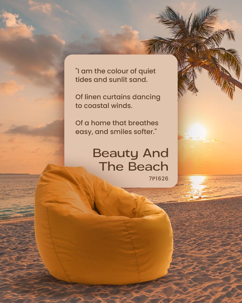 The waves never asked to be loud. They just showed up, kissed the shore, and left everything softer.With Beauty And The Beach (7P1626), bring coastal calm to your corners. What’s your wall’s #ColourConfession?

#ShadesThatSpeak #BergerPaintsIndia #PaintYourImagination