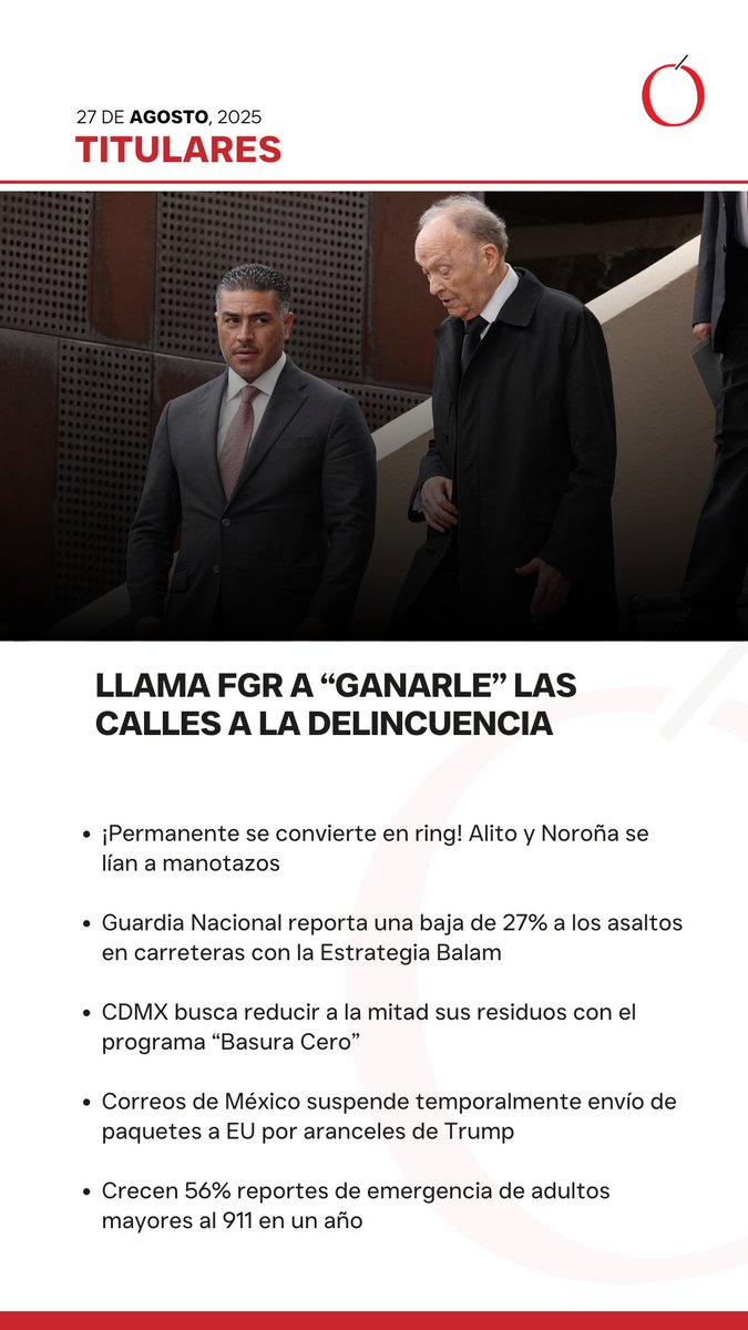 Te presentamos el #ResumenDelDía de hoy, 27 de agosto, con las noticias más importantes de #México y el mundo.