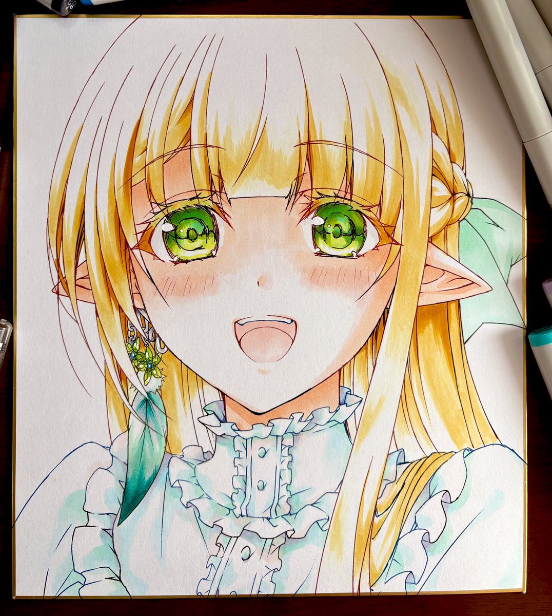 「今日の色紙はマジエクのリュディです もう一枚リュディのリクエストがあったので、こ」|緋賀ゆかり🍎マジエク3巻発売中＆元むす連載中！c108２日目（日）東1“ス”－39bのイラスト