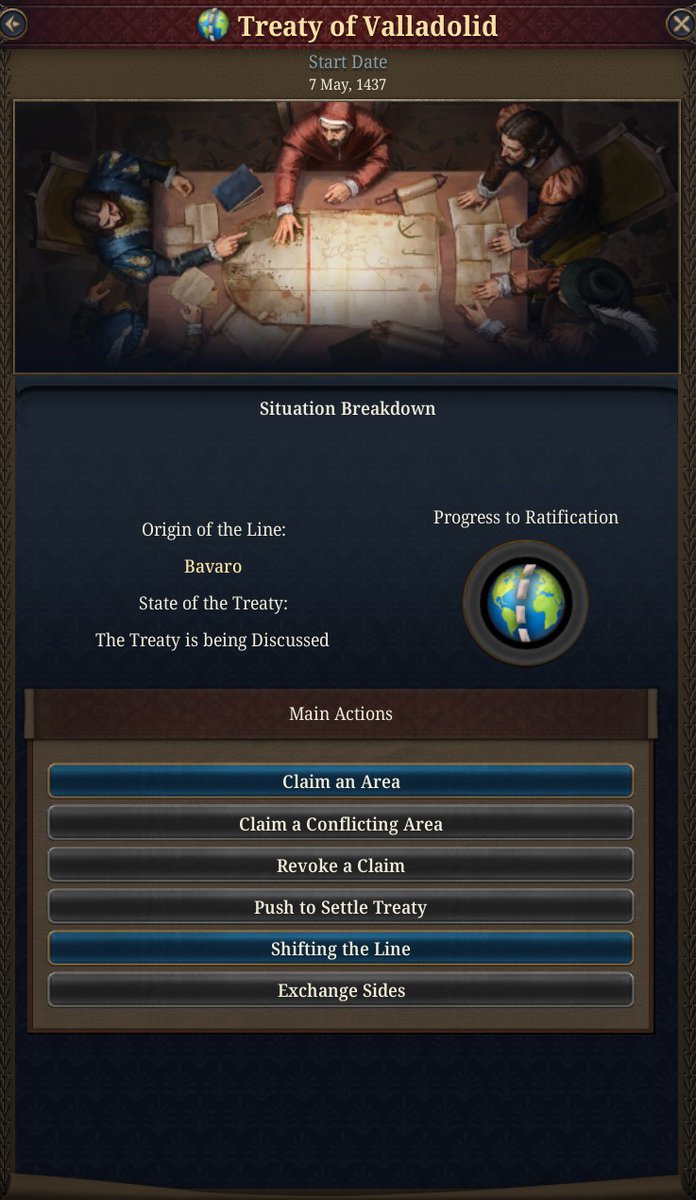 nekotei_m's tweet image. #EU5 #ProjectCaesar
開発日記 第78回はトルデシリャス条約と大疫病（新大陸）について
forum.paradoxplaza.com/forum/develope…

◎シチュエーション「トルデシリャス条約」
■発生条件と命名…