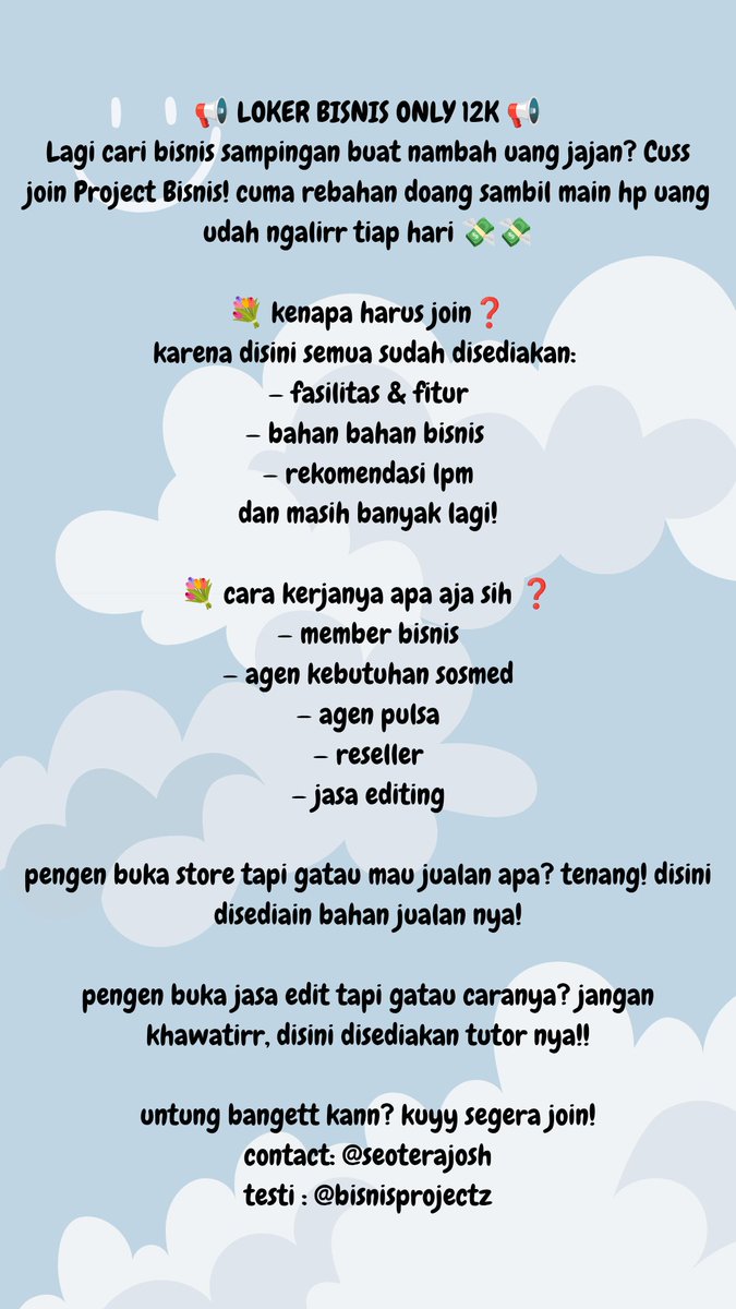 Spillbees's tweet image. bisa dm langsung ya buat tanya-tanya🥰

#zonauang #zonajajan #freelance
#freelamcetelegram #telegram #bisnistelegram