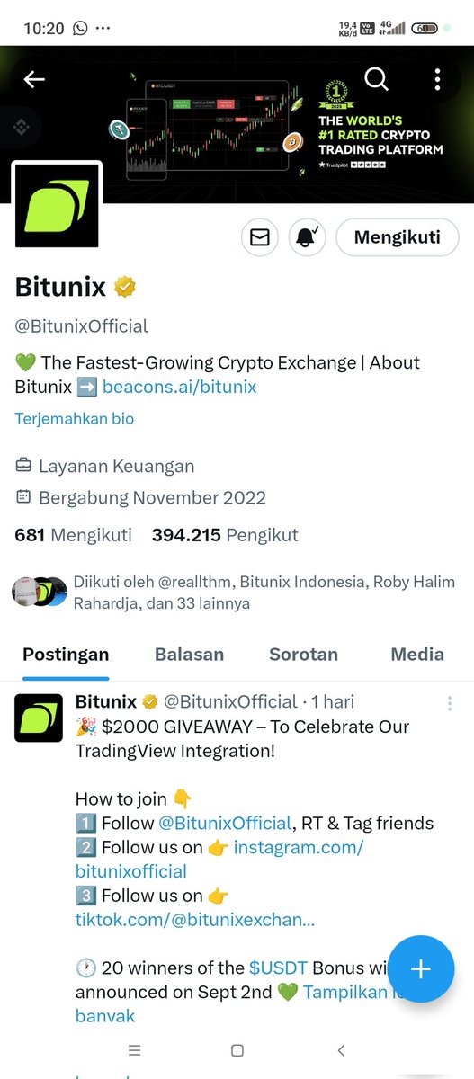 UmarKhamdan7's tweet photo. @BitunixOfficial Done UID 413141157
@Pangnara28 @bobyhalimr @robyhalimr https://t.co/h7hx43Virv