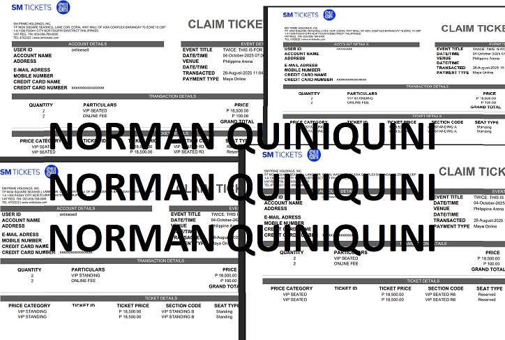 VIP TICKETS SERCURED!!! ❤❤❤🙏

STILL ACCEPTING FOR GENERAL SALE!!

TWICE TICKETING  ASSISTANCE NOW OPEN!!

OCTOBER 4,2025
PRESALE - AUG 27
LNPH PRESALE - AUG 28
GENERAL SALE - AUG 29

PM/DM US FOR TICKET ASSISTANCE!

 #TWICE #트와이스 #THISISFOR #TWICE_THISISFOR_WORLD_TOUR