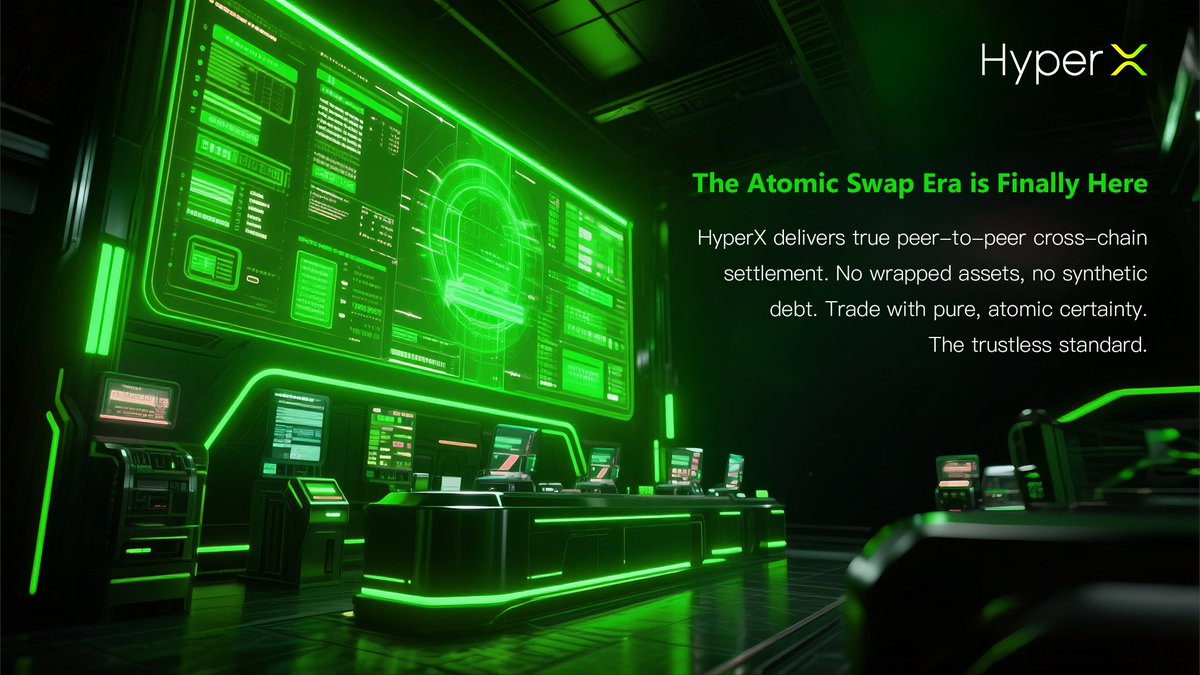 The Atomic Swap Era is Finally Here.
HyperX delivers true peer-to-peer cross-chain settlement. No wrapped assets, no synthetic debt. Trade with pure, atomic certainty.
The trustless standard.
#HyperX #AtomicSwaps #PureDeFi #TrustlessTrading #SettlementFinality #NoWraps