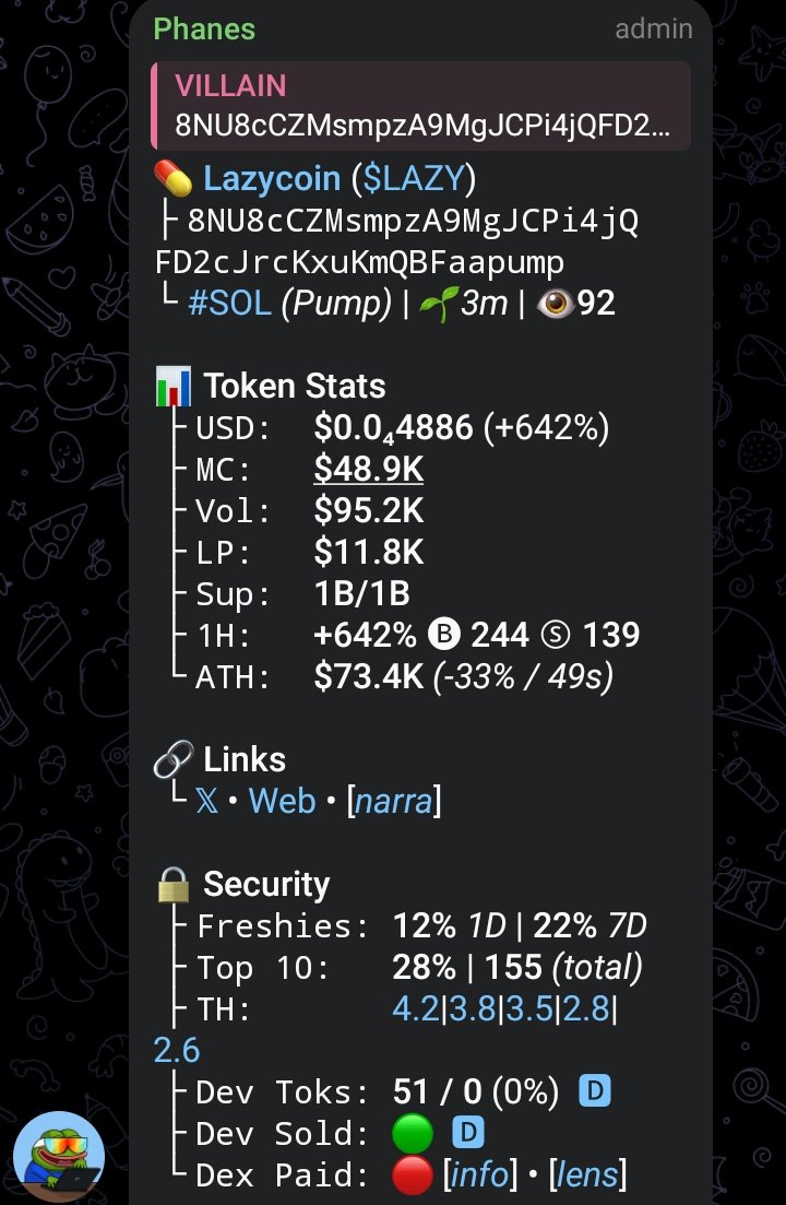 UNDISPUTED_MCAP's tweet image. CA: $LAZY
8NU8cCZMsmpzA9MgJCPi4jQFD2cJrcKxuKmQBFaapump