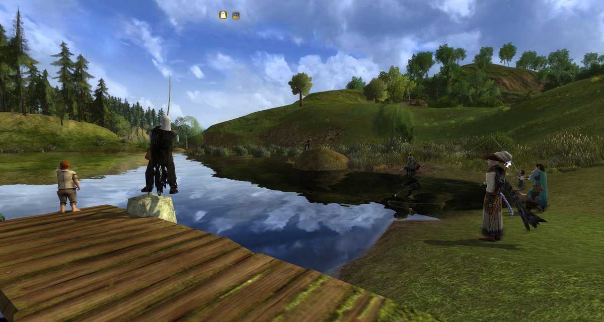 Fishers hang out in Bywater during the last week of the Farmers Faire #lotro #vgmoments