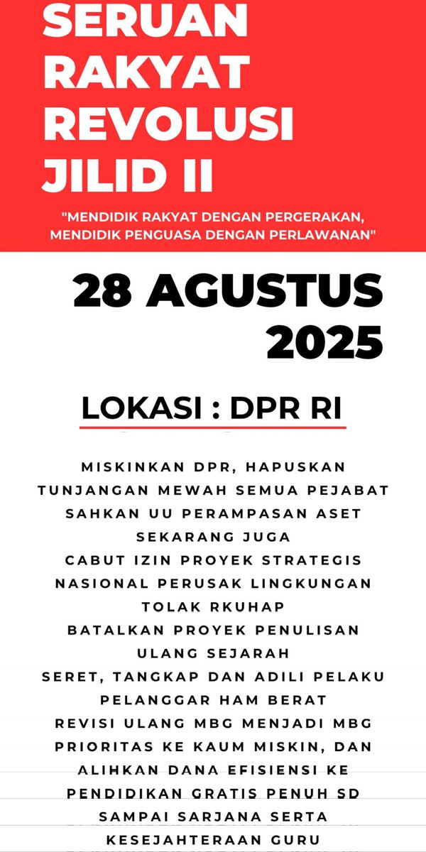#DemokrasiTanpaAnarki
#BubarkanDPR #DPRRI
