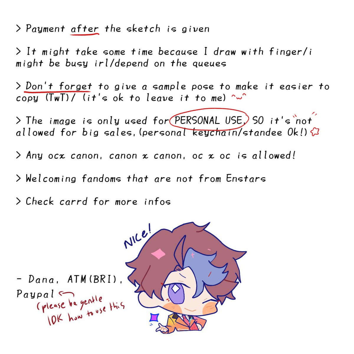 dinanicolee88's tweet photo. >> C0MMISSI0N OPEN

I'm finally open for new slots, it took so long for me to adapt my old style on pc, you can check my carrd for details ! message me or ask me questions in this account or @Dinanicole88 if my chat is not working due bot attacks

Sharing is very appreciated https://t.co/qPekpCh8hx