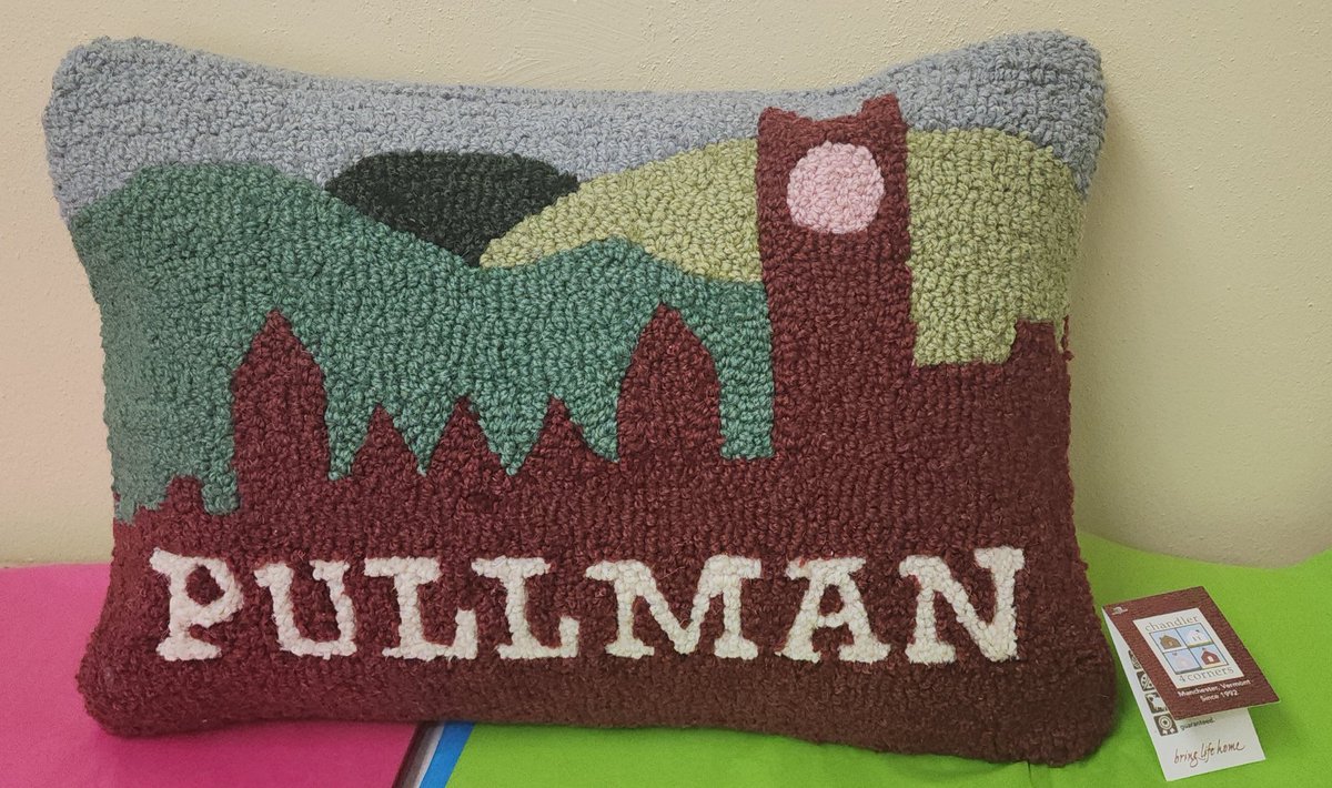 Our Pullman Pillows are a great Keep Sake for any one who loves Pullman. They will be cherished for a life time. We will ship them. Send one with flowers to someone in Pullman to surprise them. 

Call us at 509-334-3545 for more information. 

#WSUPULLMAN 
#PULLMAN 
#NEILLS