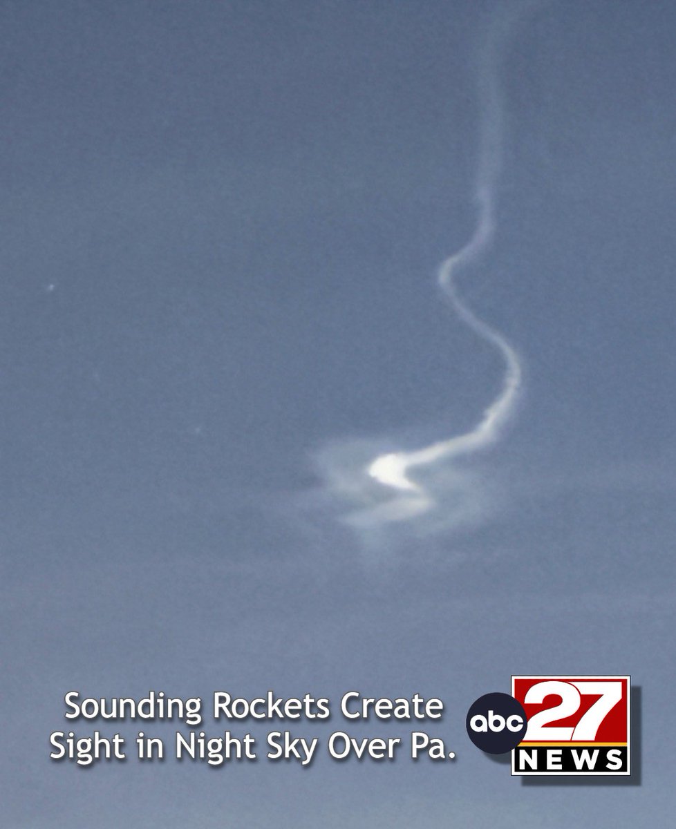 CHECK THIS OUT: Did you see this sight in the skies of central Pennsylvania?

NASA launched sounding rockets with vapor tracers, leaving what looked like zigzagging trails in the skies.

For more information, check out abc27.com/?utm_medium=so… tonight.